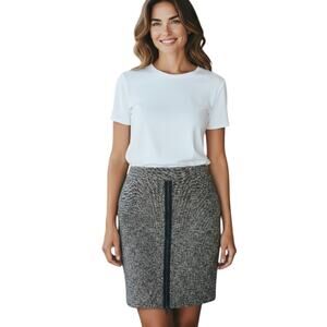 Classiques Entier Vintage Wool blend tweed Pencil Skirt 4